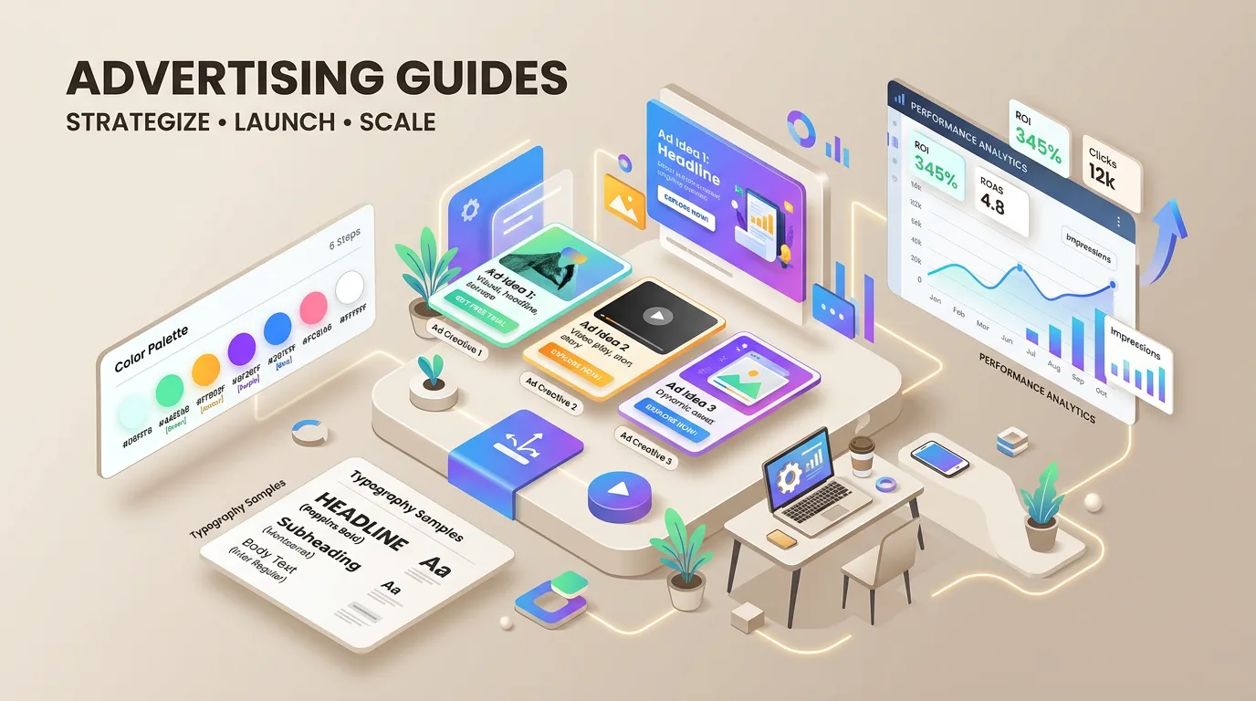 Advertising guides illustration